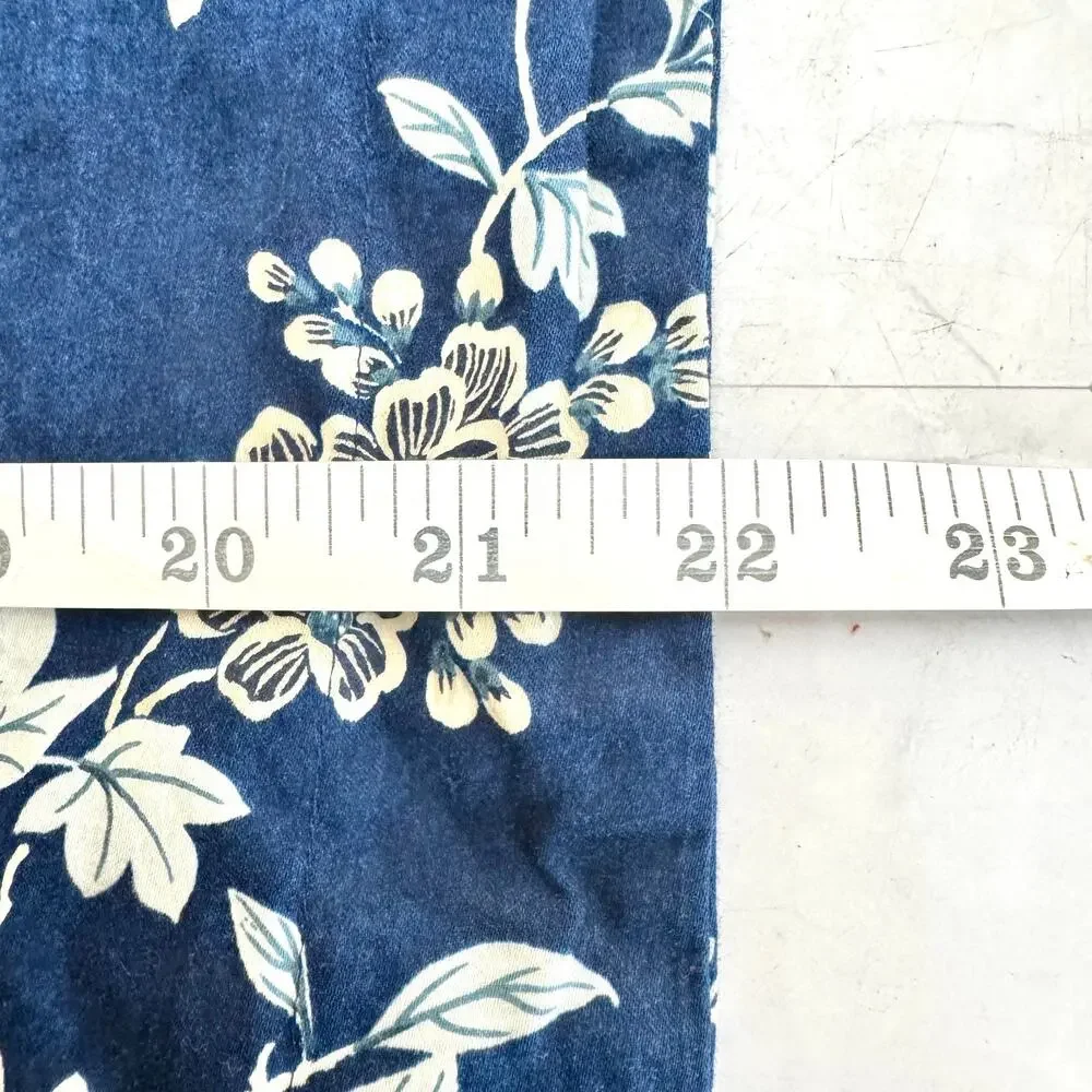2 Ralph Lauren King Pillow Shams Deauville Blossom Floral Navy Blue HTF READ
